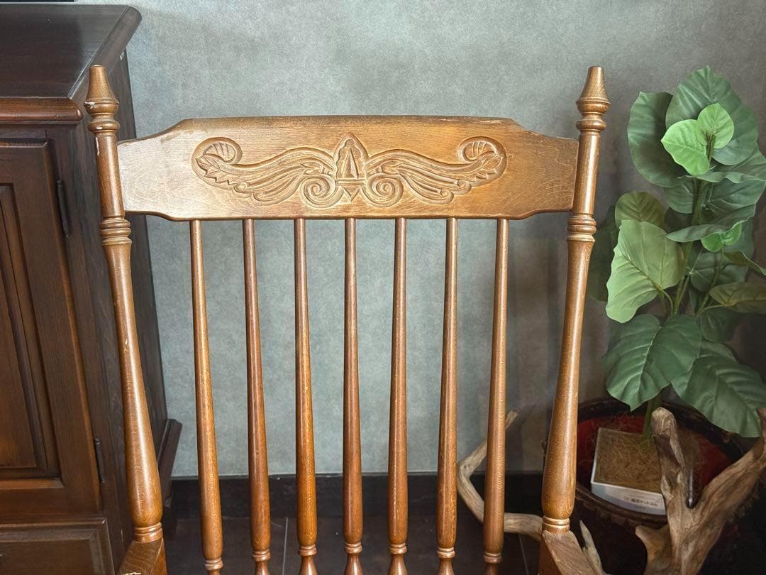 希少　太平WINDS アンティーク　ロッキングチェア　ヴィンテージ　木彫　nZ