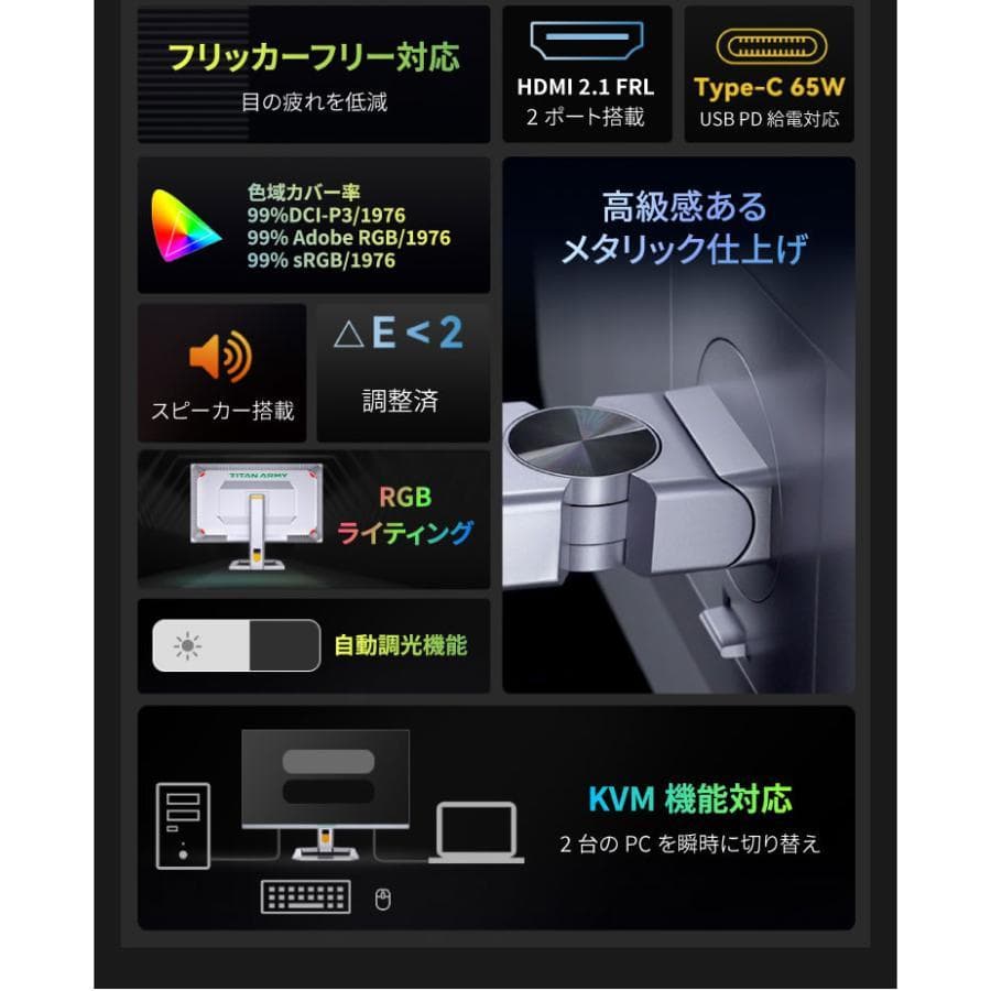 P32A6V-PRO 4K 160hz 32インチ miniLEDモニター