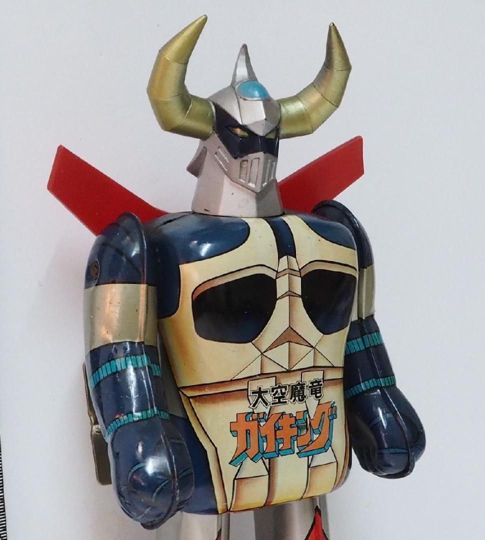 ポピー【ガイキング 動作確認済】ブリキ ゼンマイ歩行ロボットTIN TOY 中古