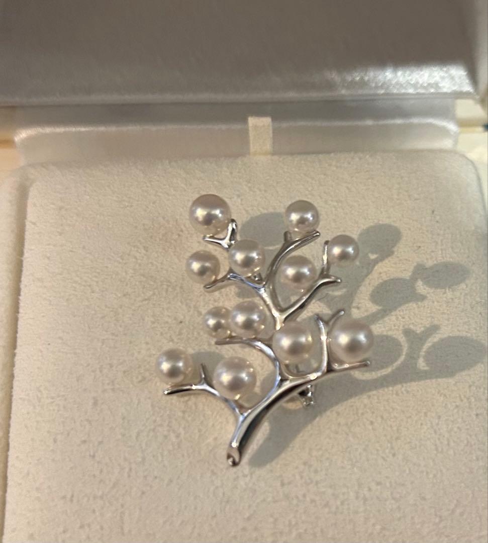 最終価格MIKIMOTO ミキモトブローチ 幸福の木 Kofuku no ki