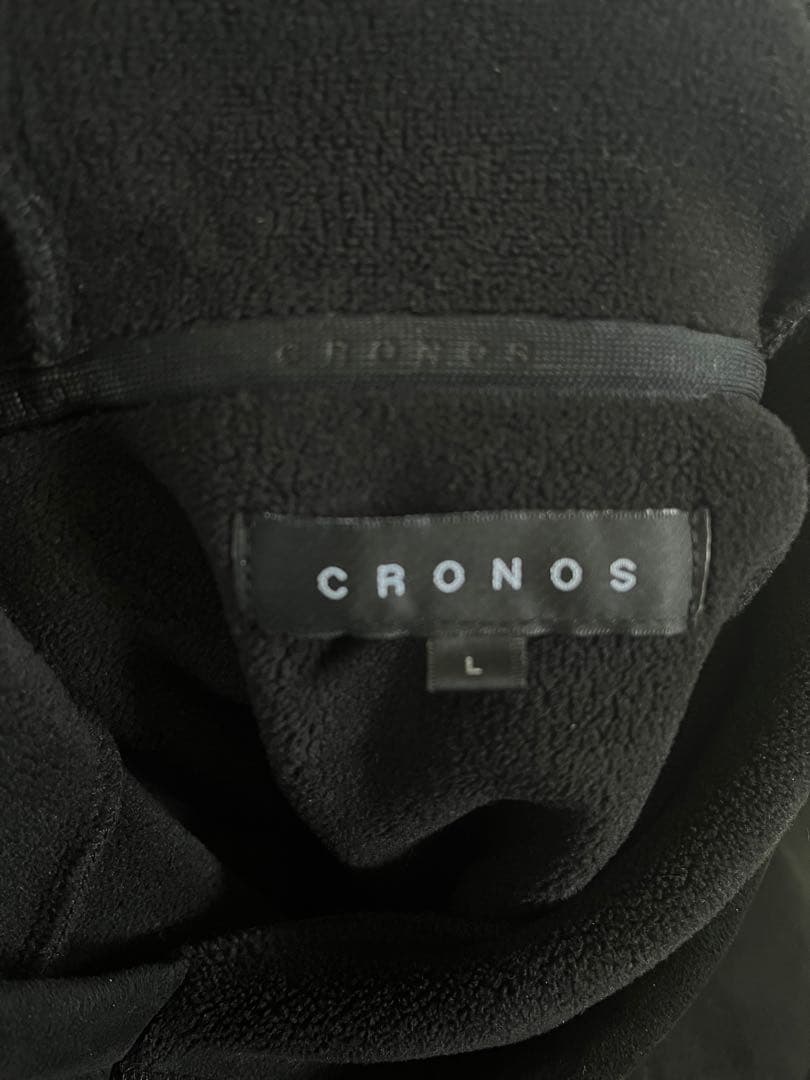 CRONOS クロノス スウェードパーカー L 黒×ネオングリーン 刺繍　限定