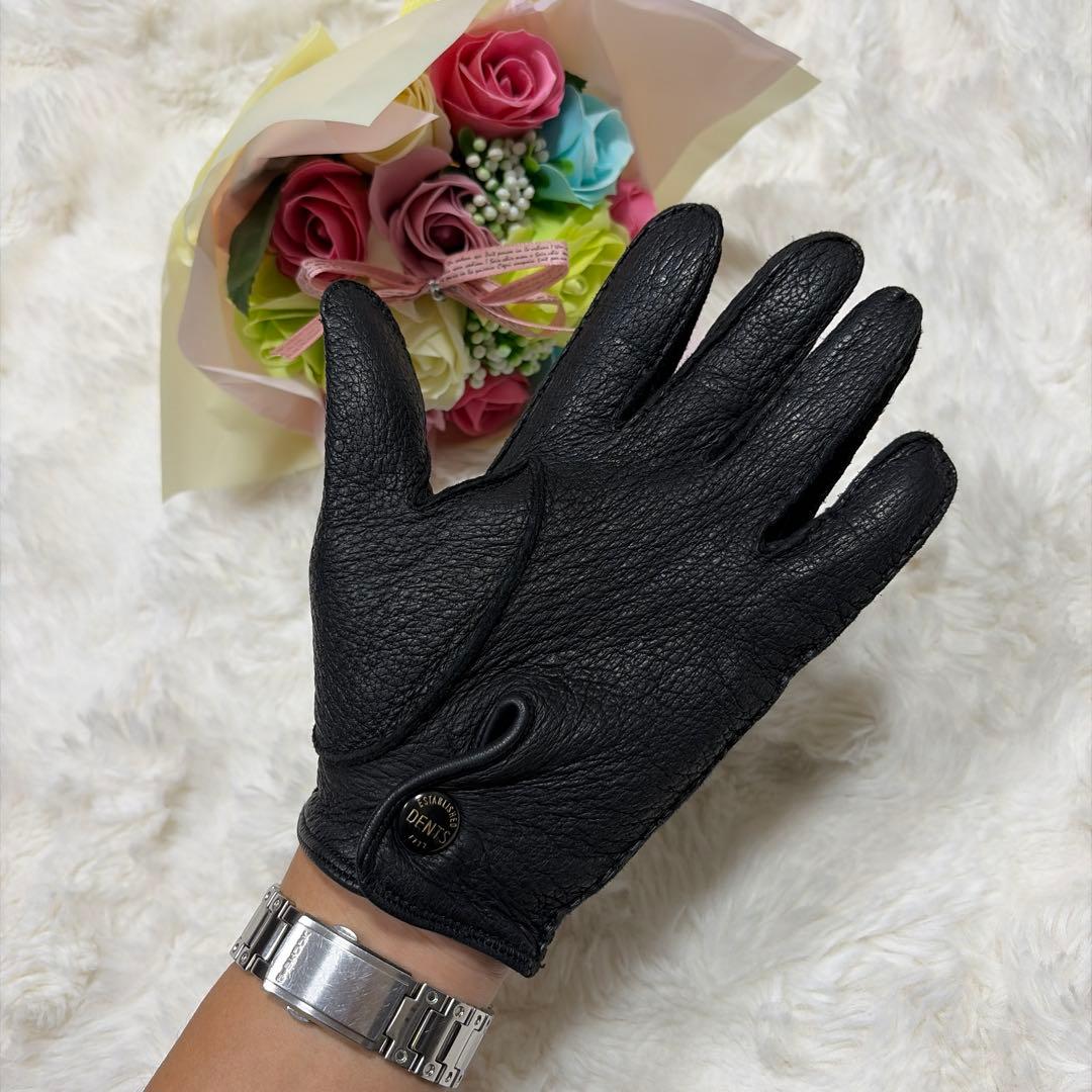 希少 レア DENTS デンツ アンライニング ペッカリー 本革 手袋