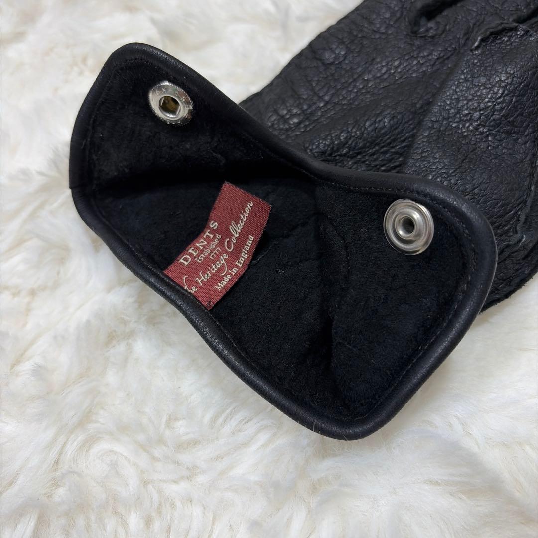 希少 レア DENTS デンツ アンライニング ペッカリー 本革 手袋