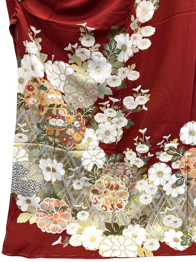 桃*ん様 正絹 振袖 仮絵羽 未仕立て品 9988