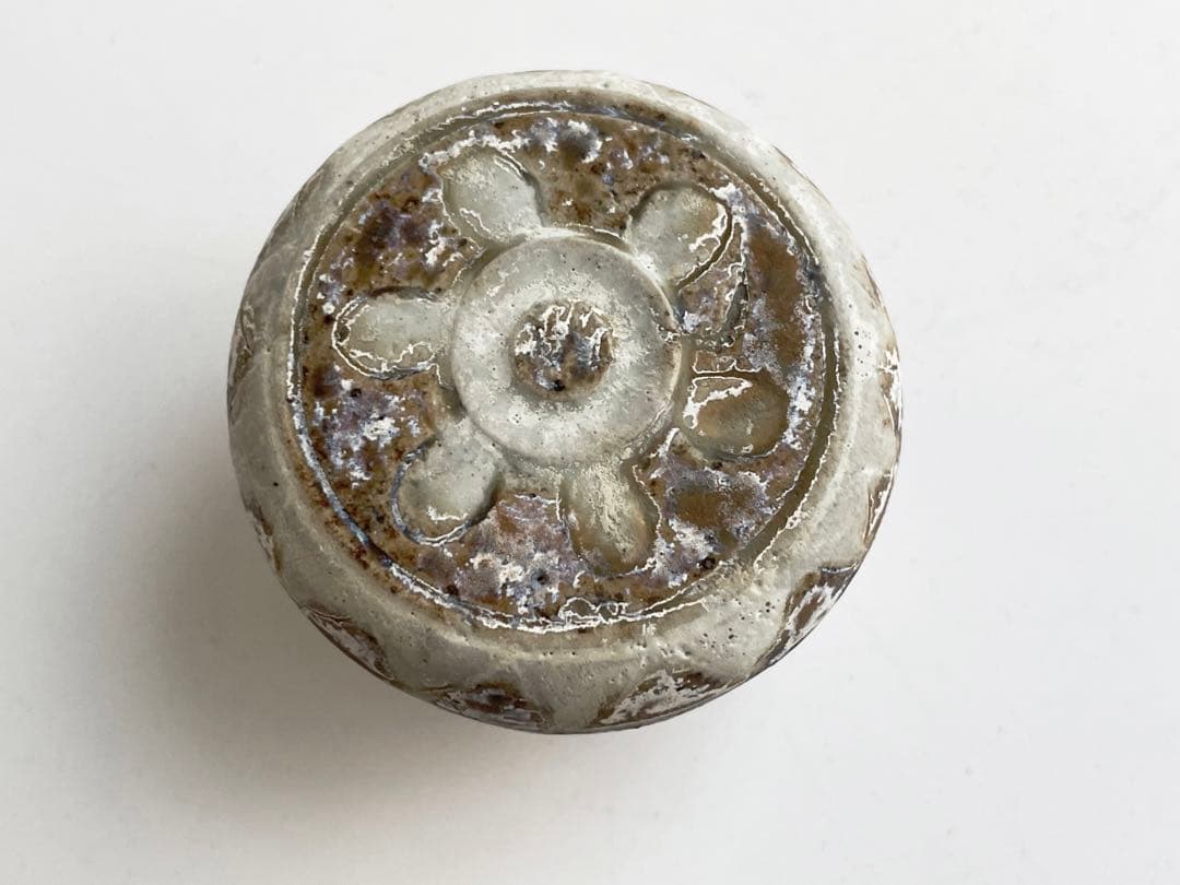 骨董　アンティーク　スンコロク　香合　宋胡録　タイ古陶　スワンカローク　茶道具