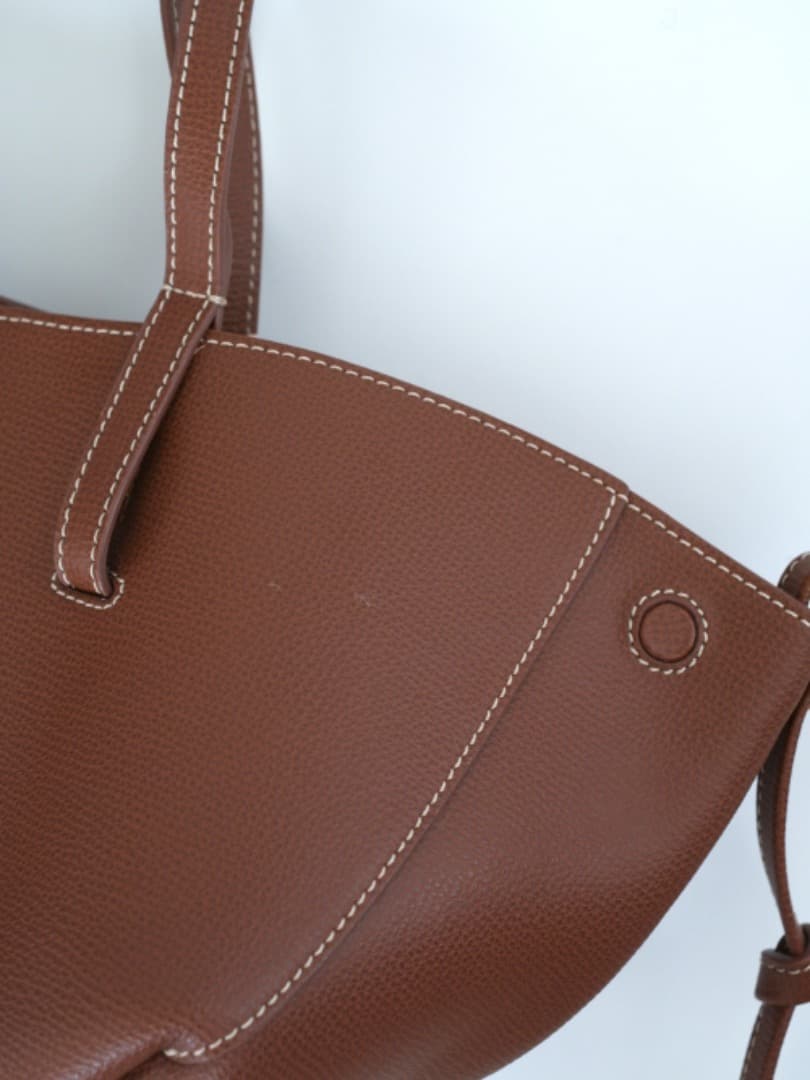 POLÈNE Cyme mini エディション コニャック ハンドバッグ