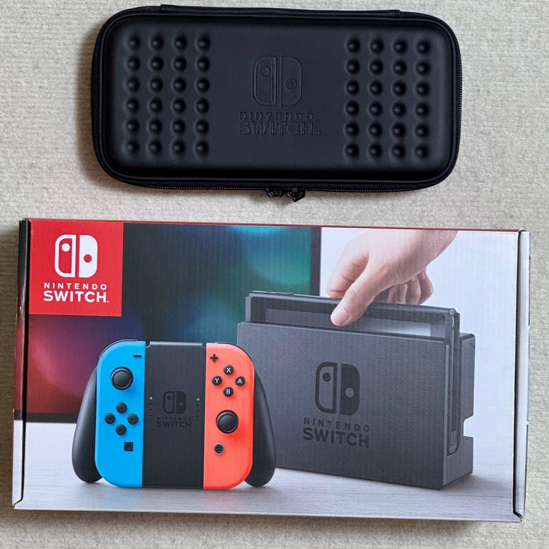 Nintendo Switch ネオンブルー/ネオンレッド 本体 &ポーチ付き