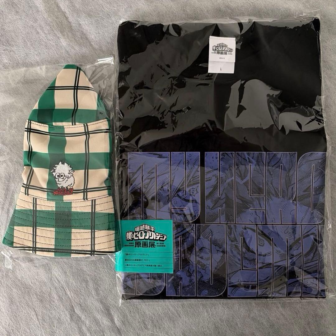 僕のヒーローアカデミア 原画展 Tシャツ ハット 2点セット 緑谷出久 爆豪勝己