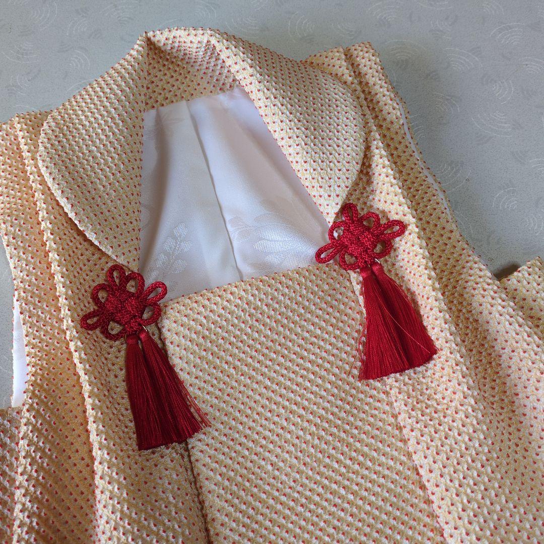 七五三３歳正絹総絞り手縫いの被布（中綿無し）