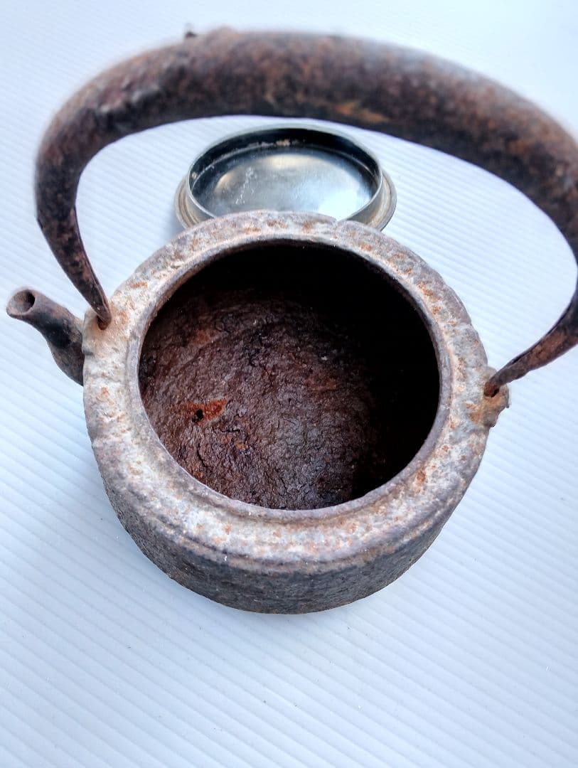 龍文堂造　鉄瓶　茶道具　煎茶道具　時代物　アンティーク(あ14)