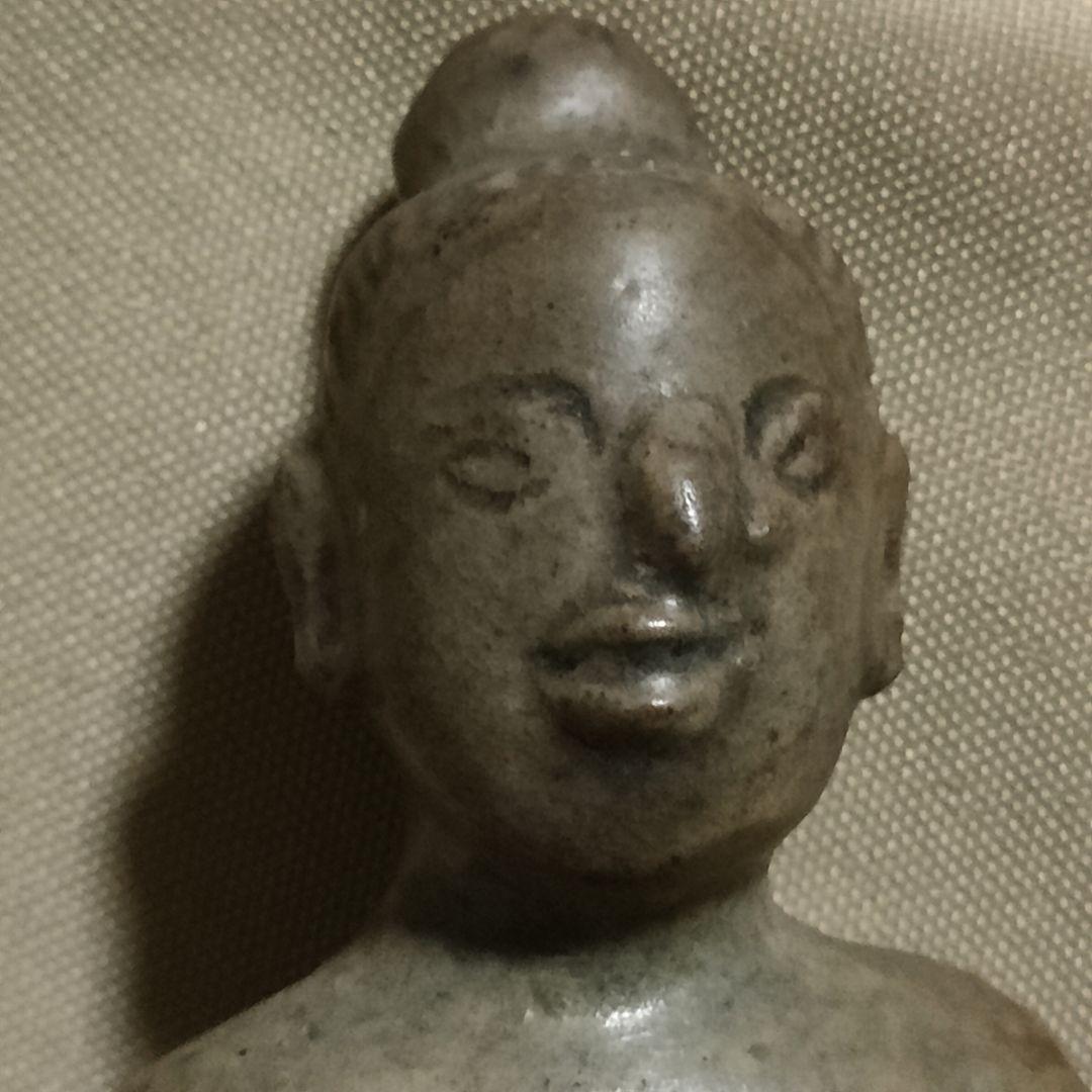 スンコロク　宋胡録人形　タイ国　骨董アンティーク　母子像　時代物