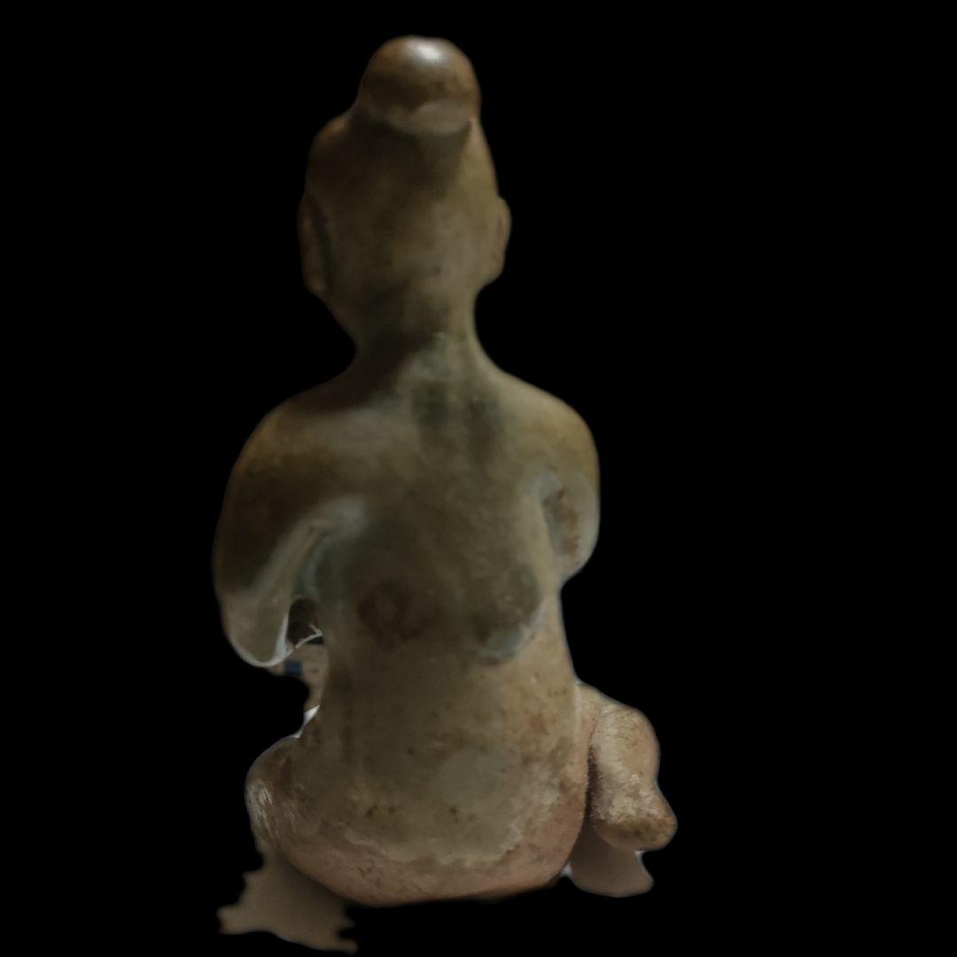 スンコロク　宋胡録人形　タイ国　骨董アンティーク　母子像　時代物