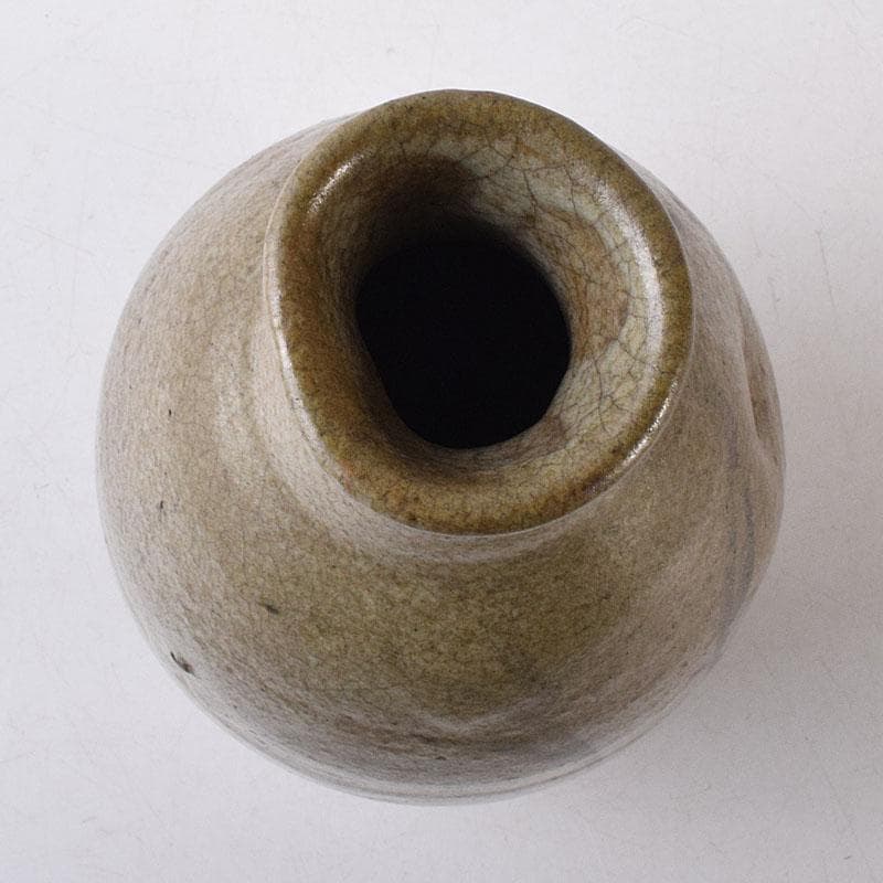 唐津焼　古唐津　絵唐津　草文　一輪生　徳利　時代箱　M　R8659