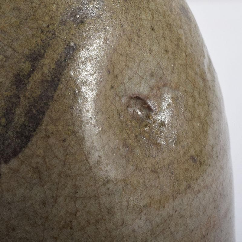 唐津焼　古唐津　絵唐津　草文　一輪生　徳利　時代箱　M　R8659