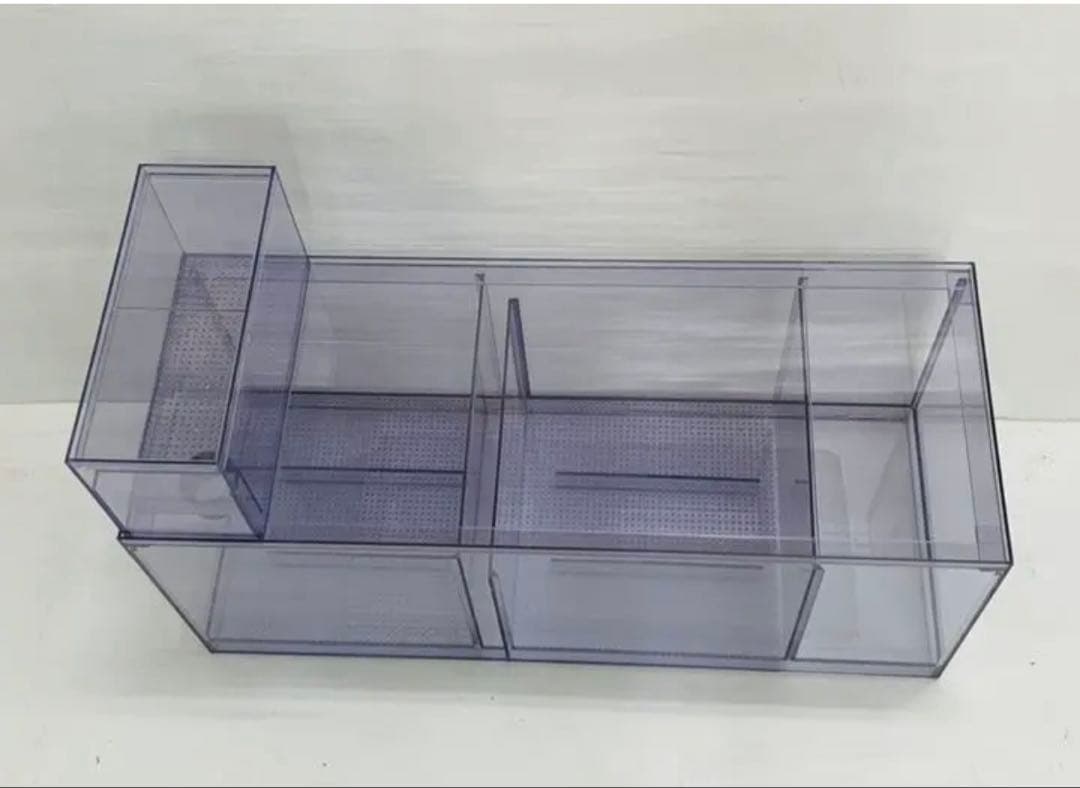 Ｗ600×Ｄ300×Ｈ300 オーバーフロー水槽用塩ビ濾過槽+ウールBOX