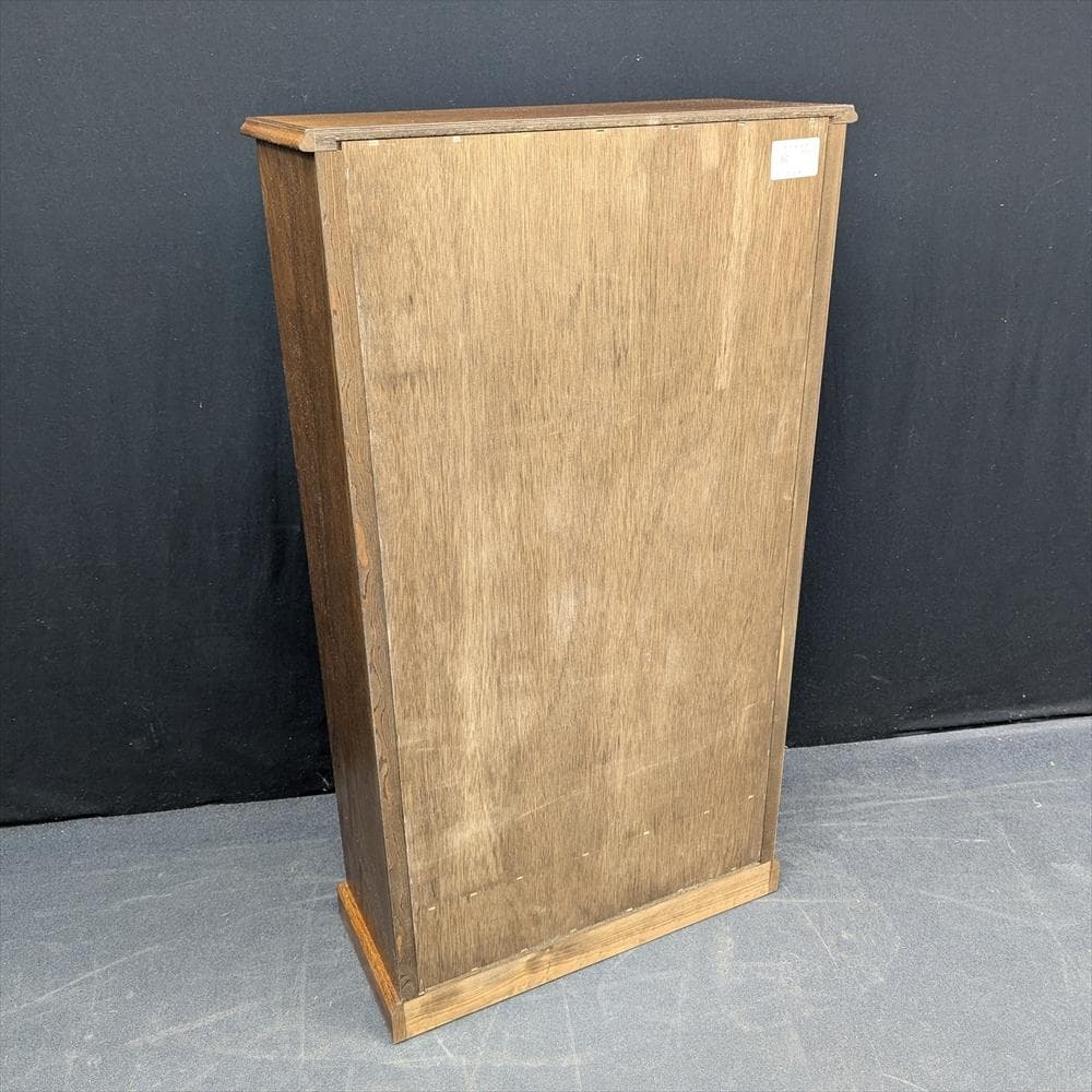 美品　三越家具　ブルージュ　キャビネット　飾り棚　本棚　食器棚　ステンドグラス