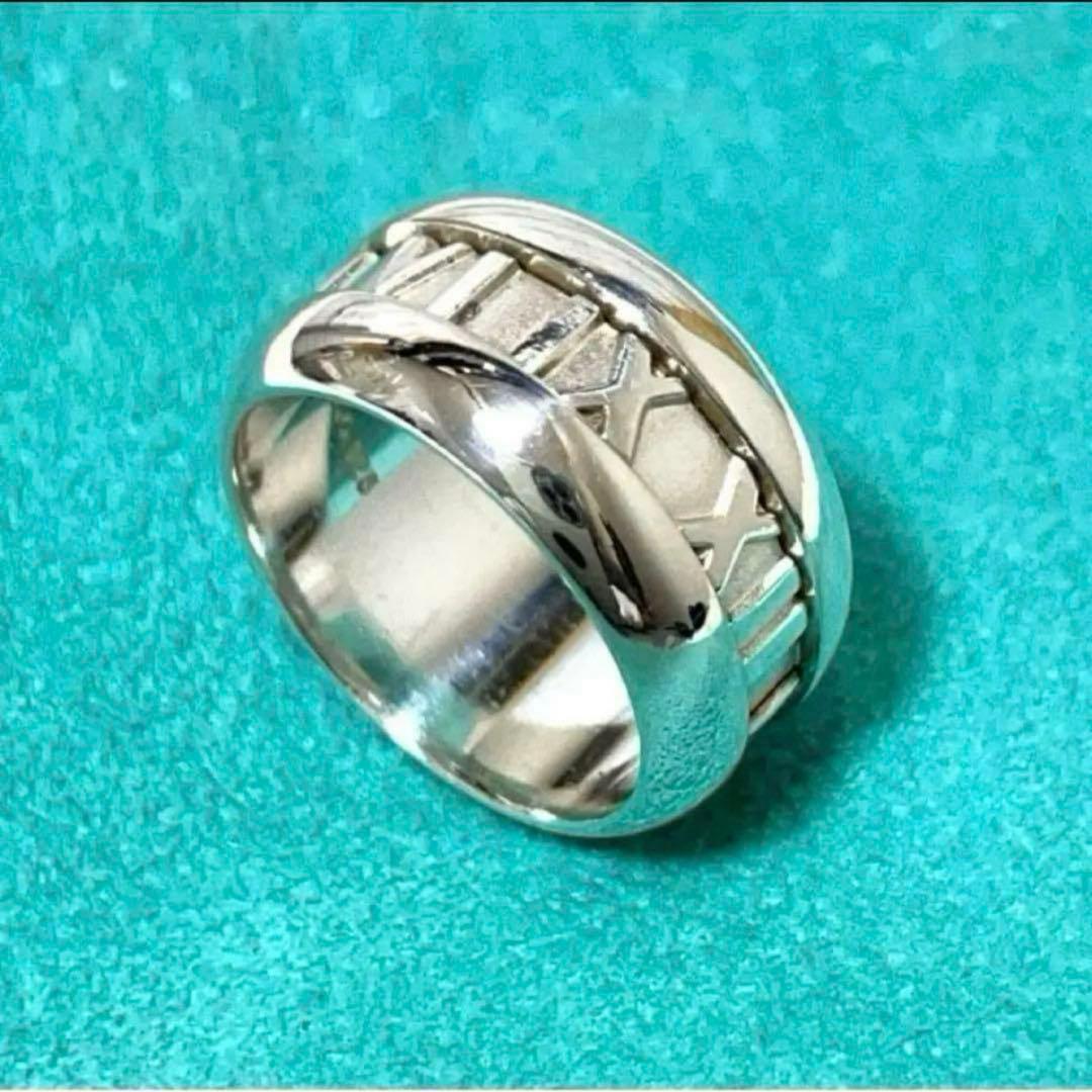 【極美品】ティファニー　アトラスカーブドリング　8号　シルバー925