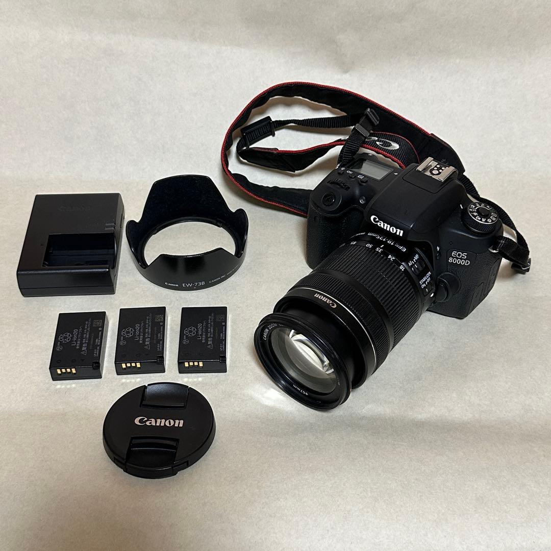 キャノン EOS8000D + 18-135 IS STM バッテリー4個付