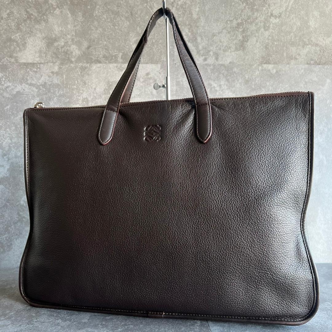 ⭐️LOEWE⭐️ロエベ アナグラム ビジネスバッグ レザー ブラウン A4可