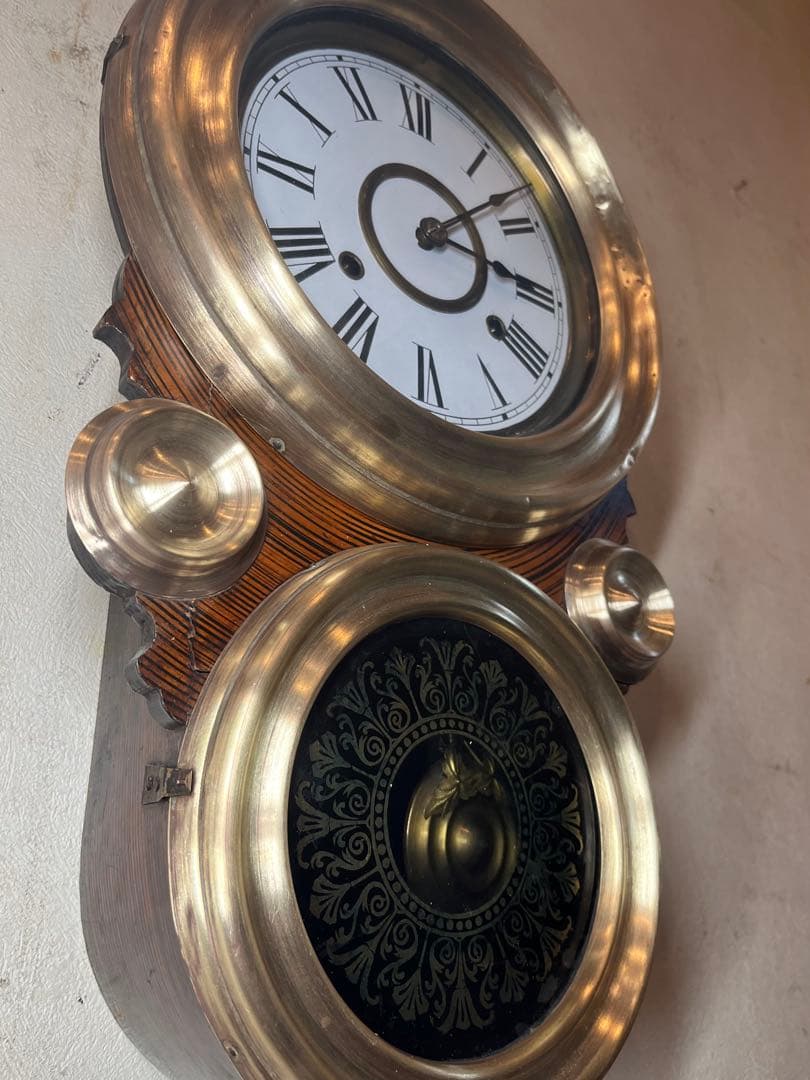 精工舎　だるま時計　柱時計　古時計　振り子時計　　ゼンマイ　ボンボン　レトロ