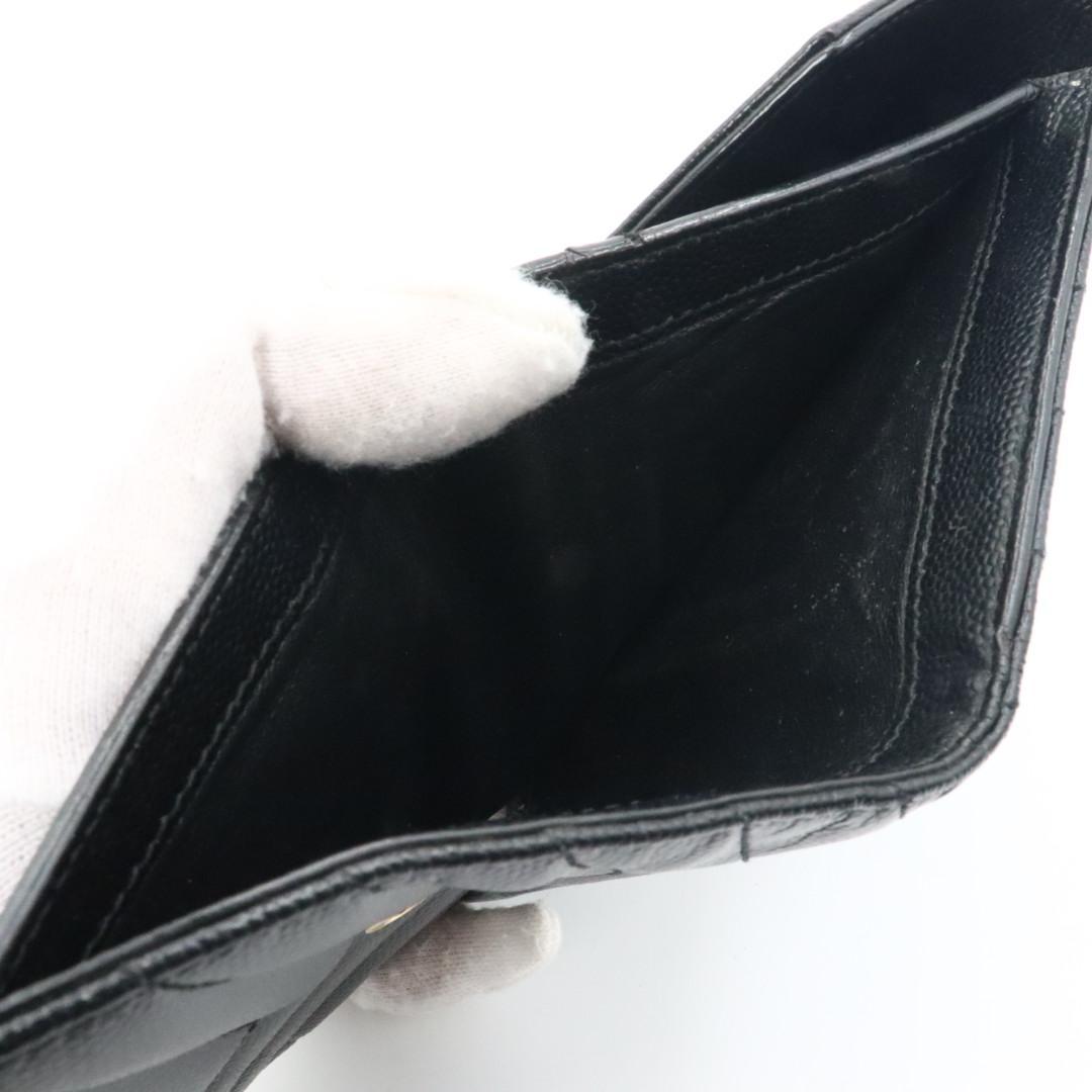 美品　サンローランパリ　YSL Vステッチ　折り財布　ブラック