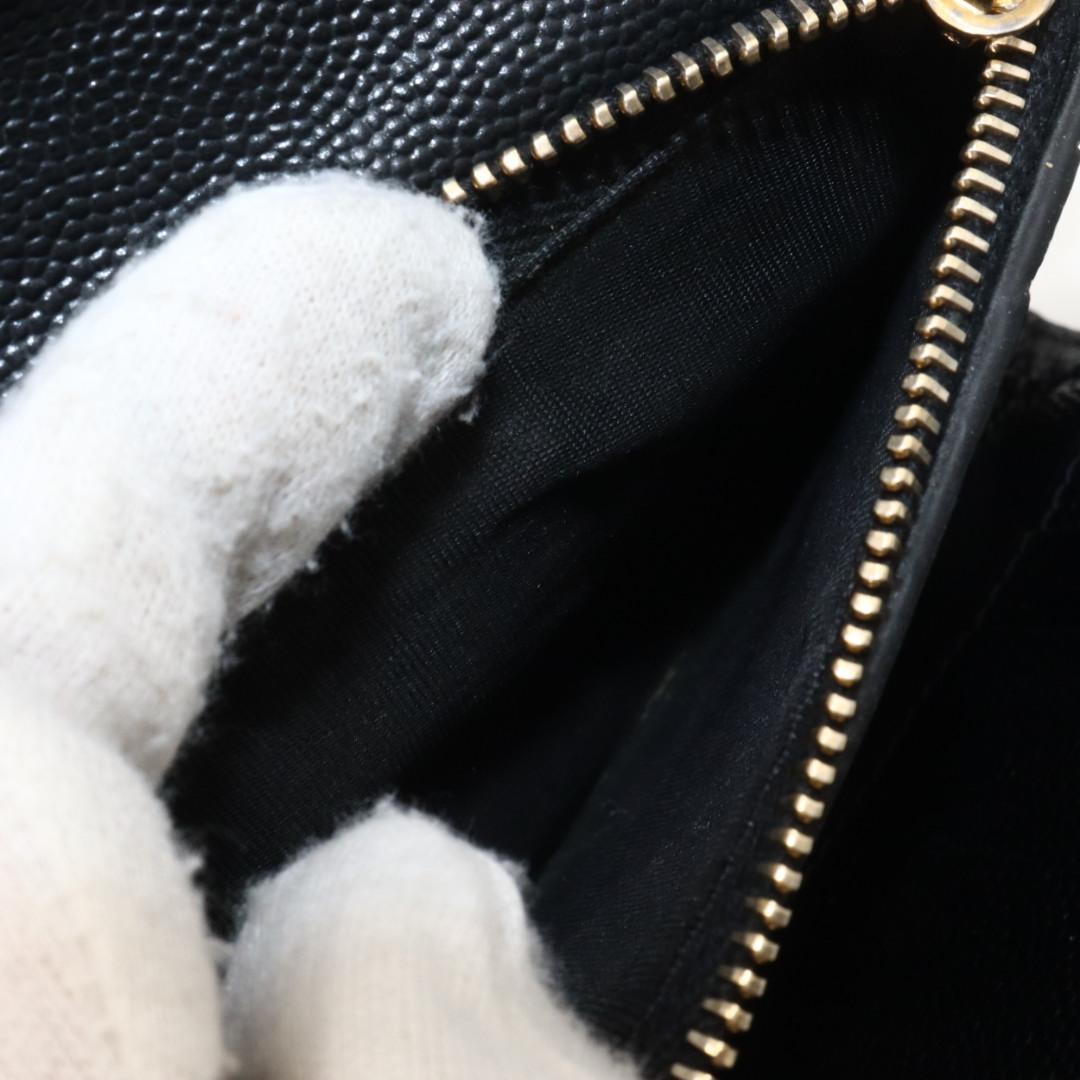 美品　サンローランパリ　YSL Vステッチ　折り財布　ブラック