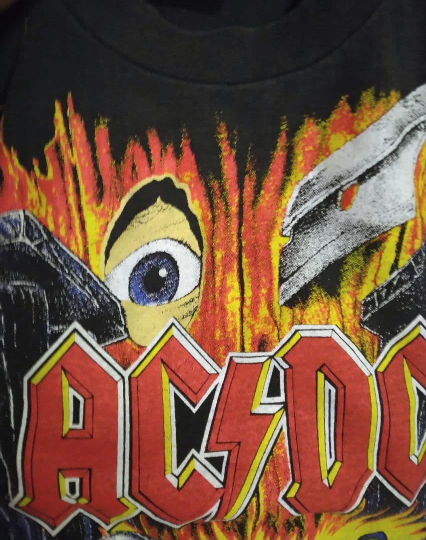 AC/DC Tシャツ L ブラック ROCK giant