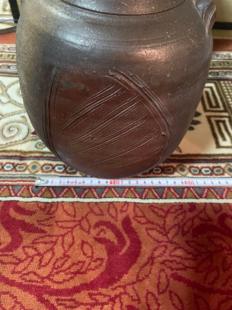 備前焼　壺　藤原雄作