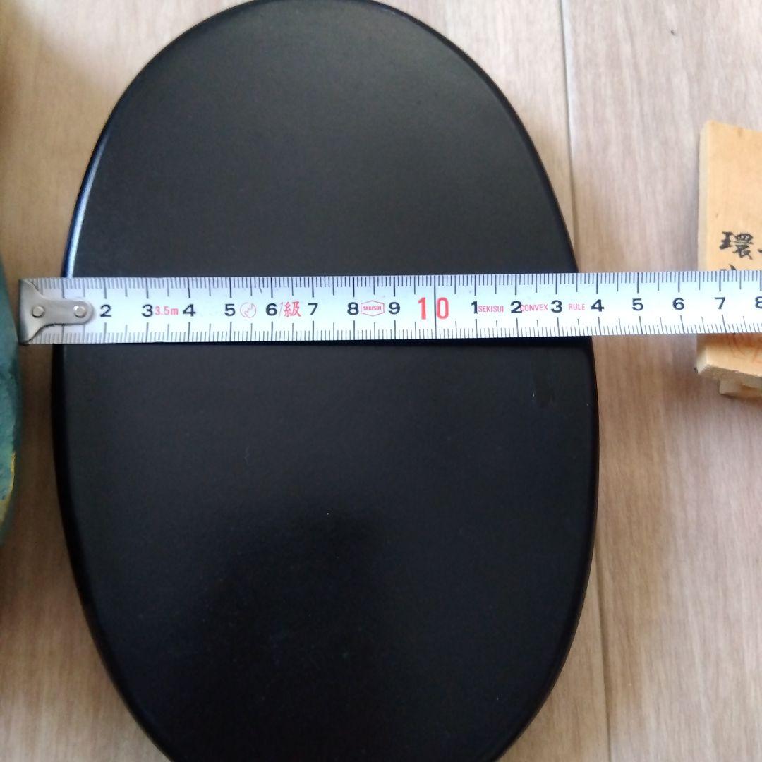 環水作　無我童子 銅像 青緑色 台座付き