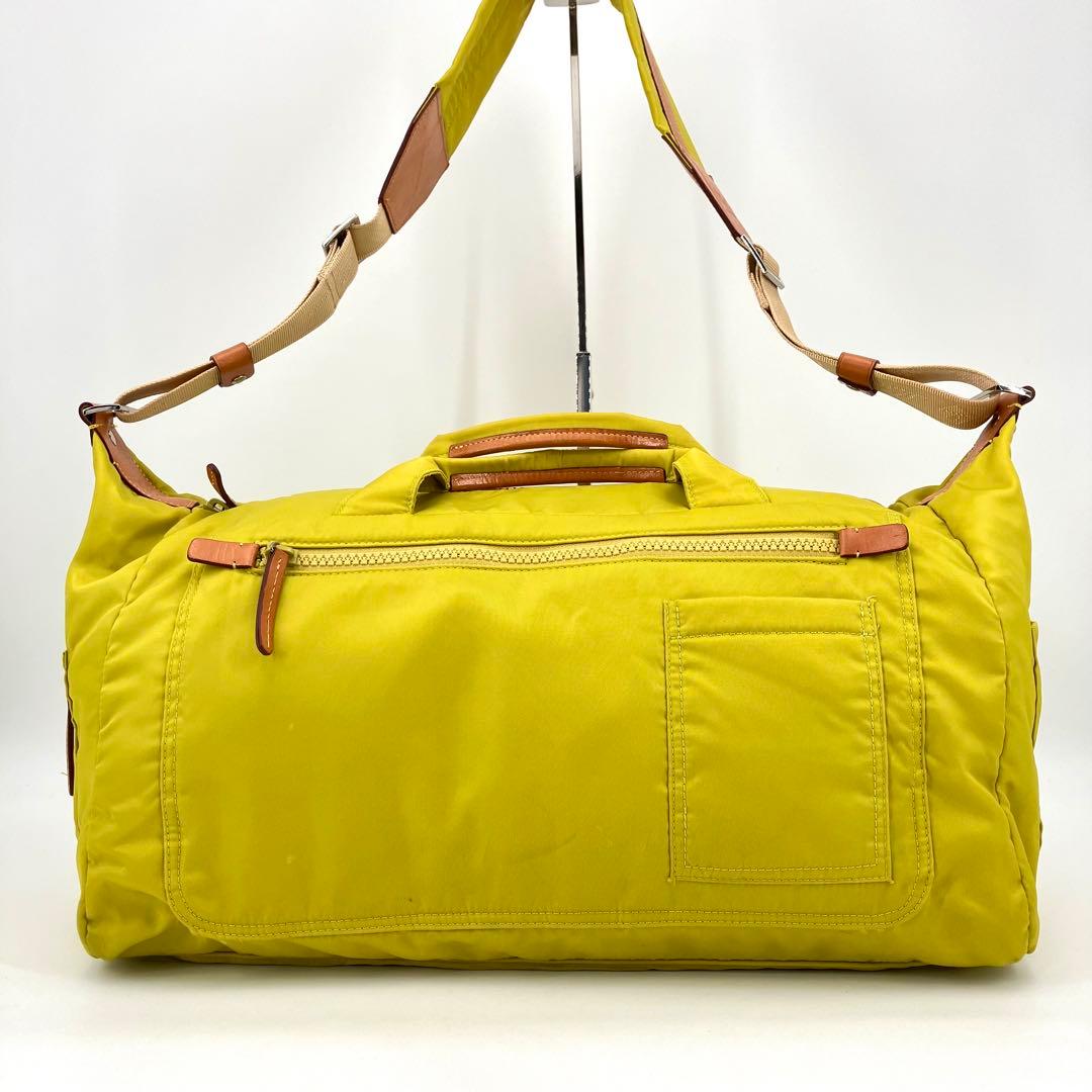 ラナイトランジット 2way ボストンバッグ ハンド 収納多数 大容量 イエロー