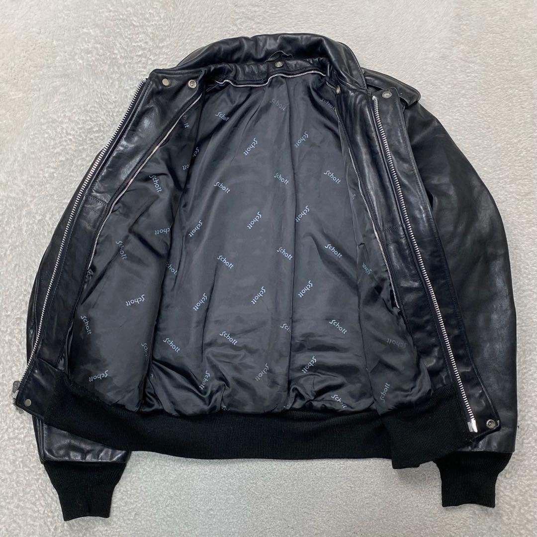 希少　Schott ショット　フライトジャケット　G-1 ブラック　184SM