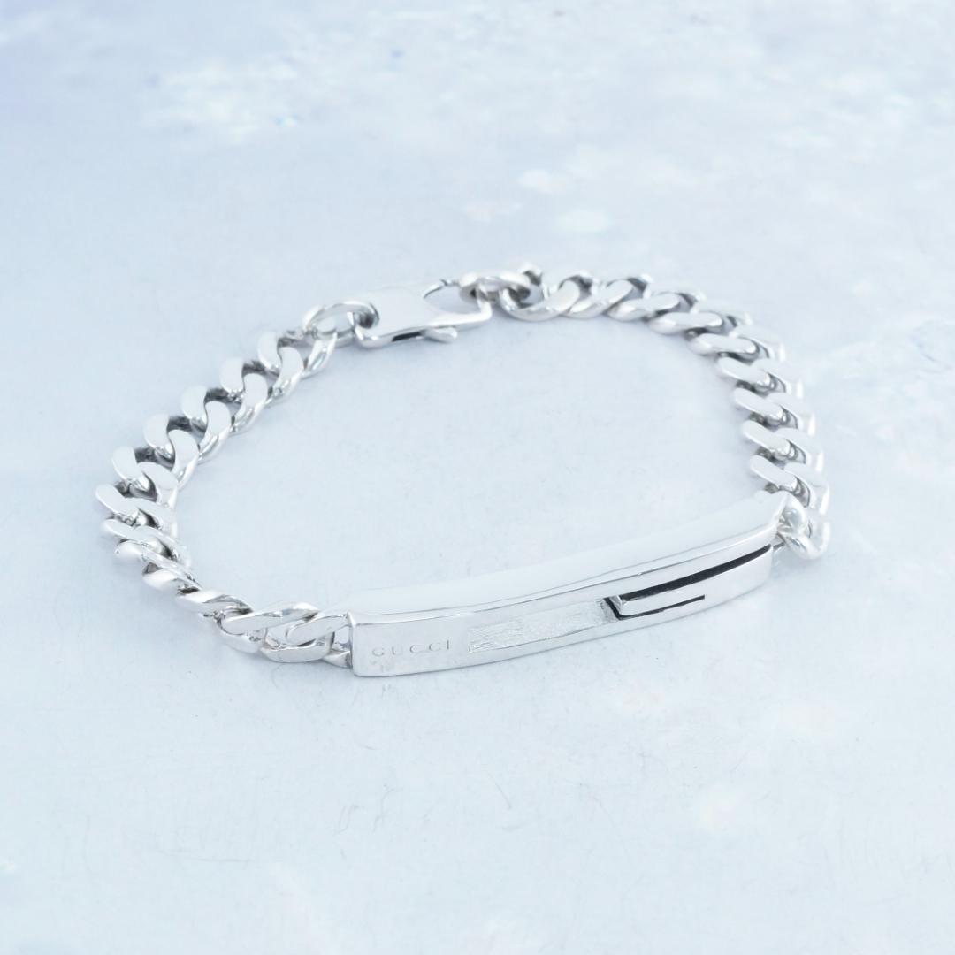 ロクスタ様 　新品仕上 グッチ Gロゴ SV925 チェーン ブレスレット 19