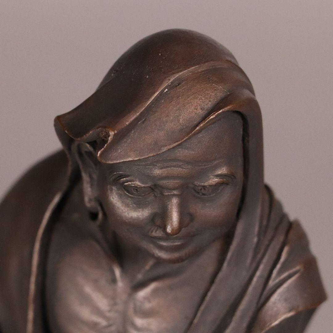 鋳銅製 高村光雲 原型 達磨大師 立像 共箱 置物 銅像 仏像【MA209】