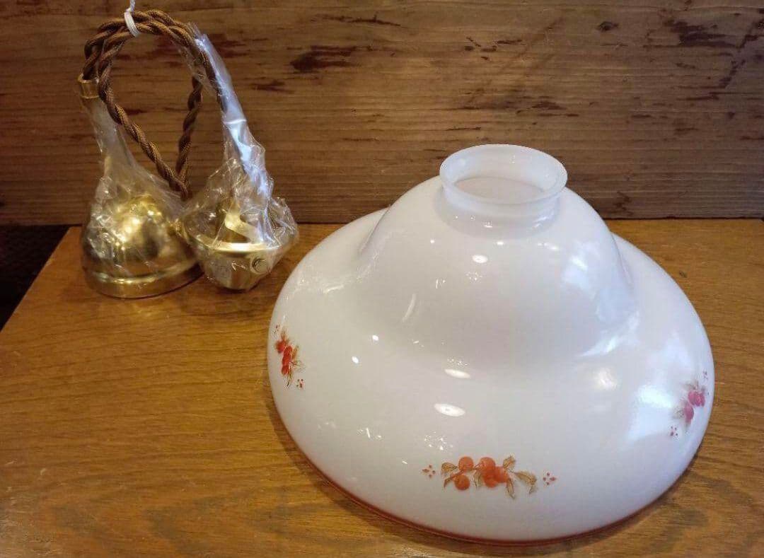 超希少　マニー　ロココ　ガラスシェード　シェード用灯具付き