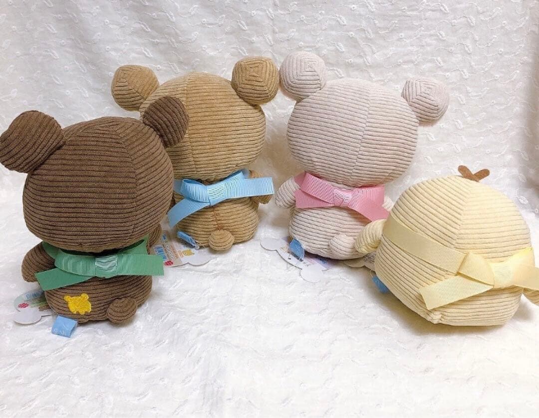匿名　新品未使用　リラックマ よりそいぬいぐるみ コーデュロイ 座り　4個セット
