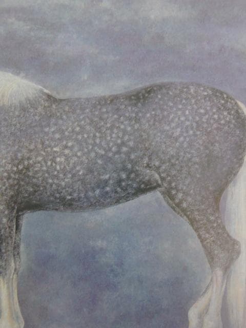 吉村年代、【星の馬】、希少な額装用画集より、新品額装付、状態良好