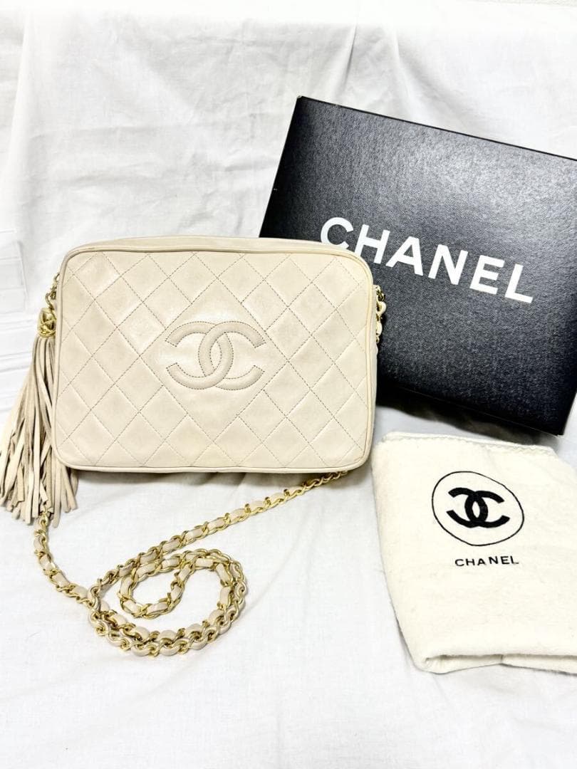 お買い得 CHANEL マトラッセ フリンジ ラムスキン シールあり