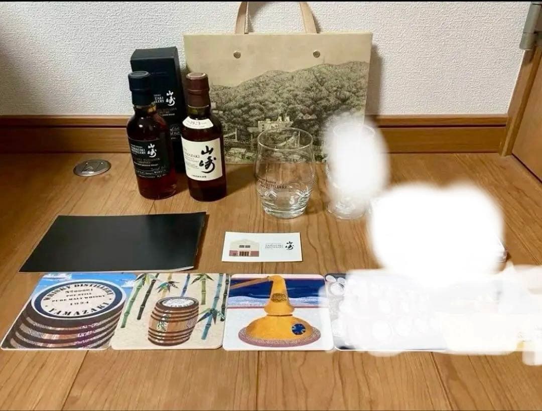 山崎蒸溜所 限定　まとめ売り　ウイスキー　グラス　コースター　竹袋　セット