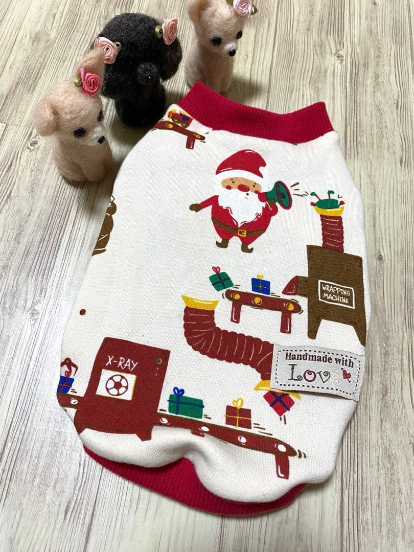 犬服  タンクトップ(Ｓ)  ꒡̈⃝Lily꒡̈⃝ハンドメイド  Xmas