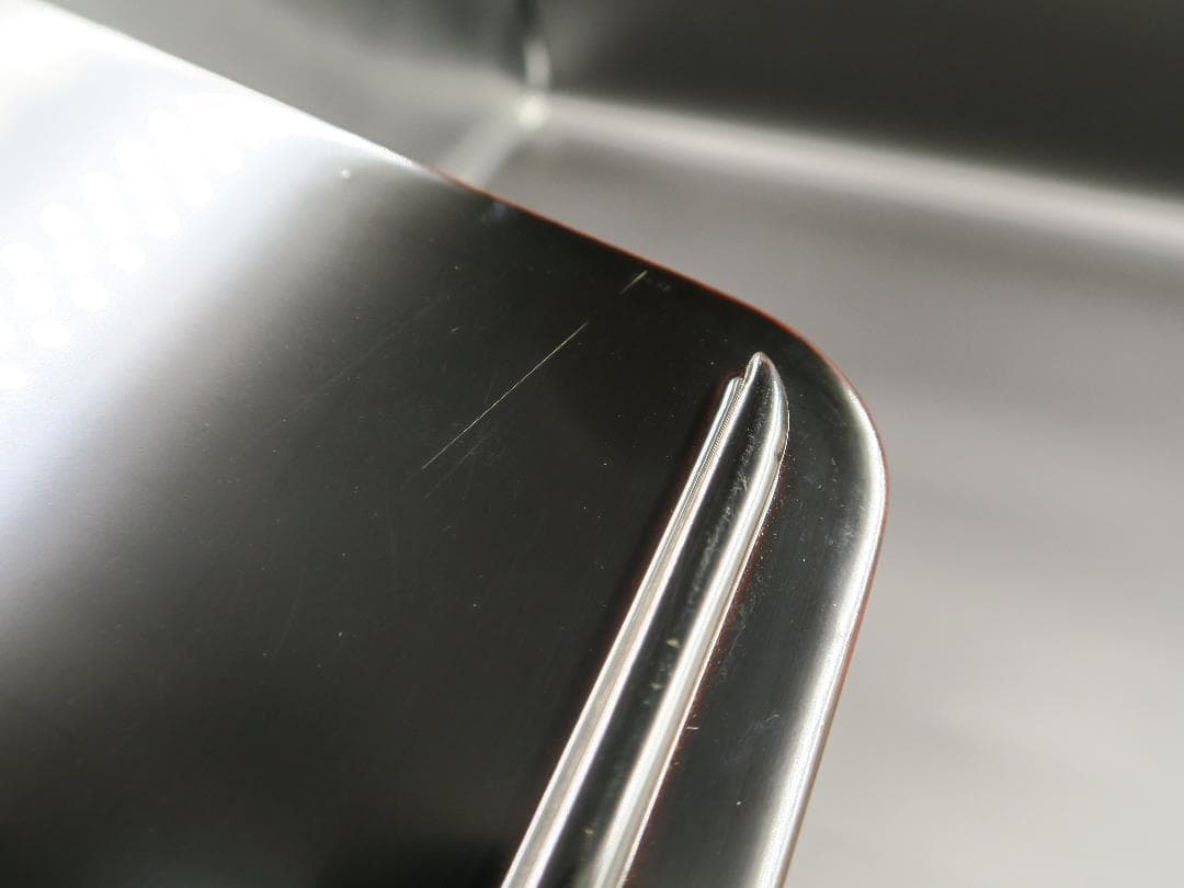 【輪島塗】溜塗 四季草花沈金 二段重 二セット ※底名あり 内朱塗 天然木 共箱