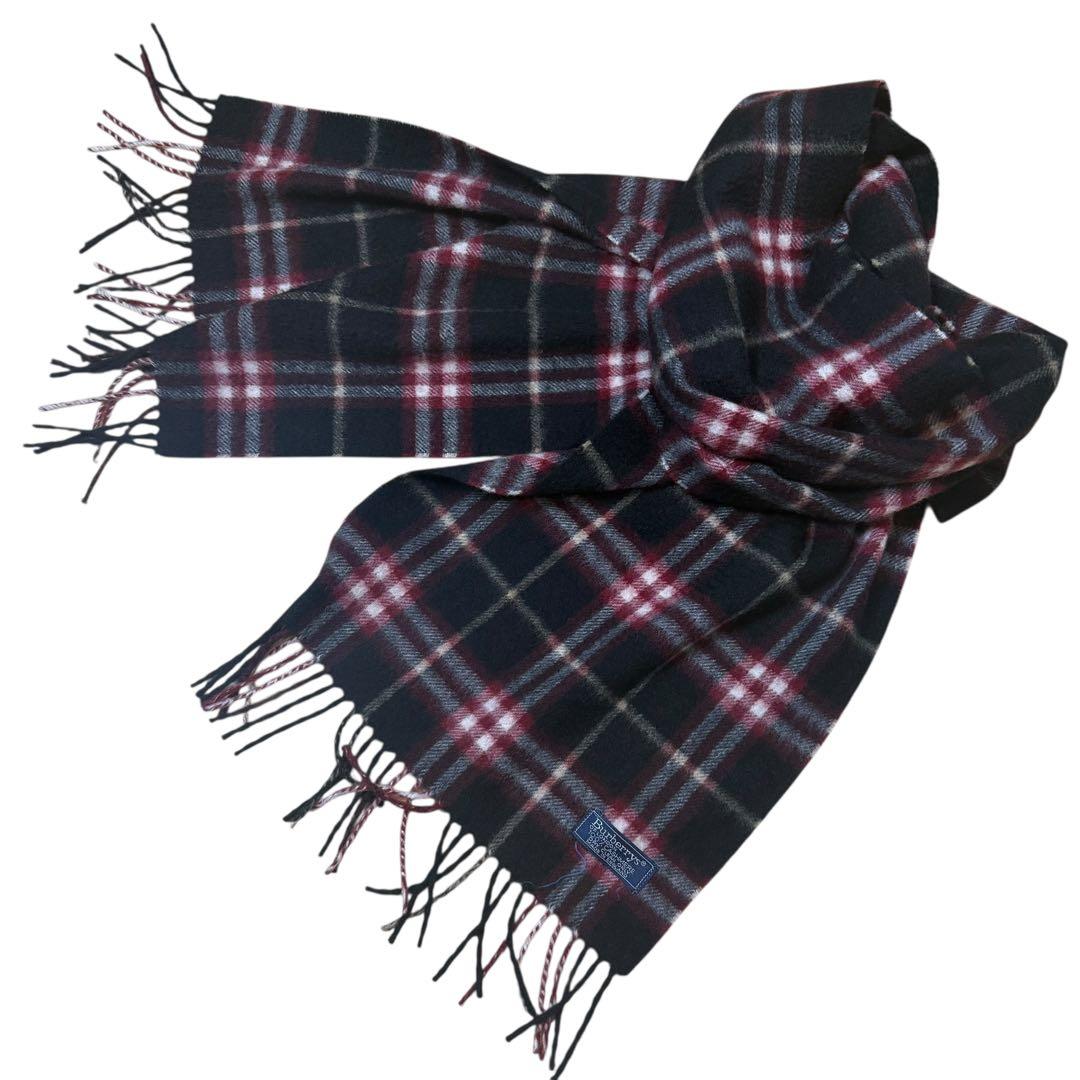 美品 希少カラー　BURBERRY バーバリー カシミヤ100% マフラー