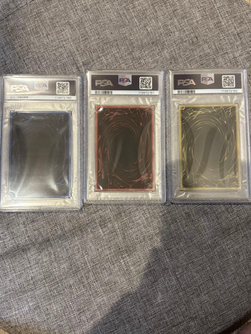 PSA10 3連番 三幻神 スペシャルカード ステンレス製 遊戯王