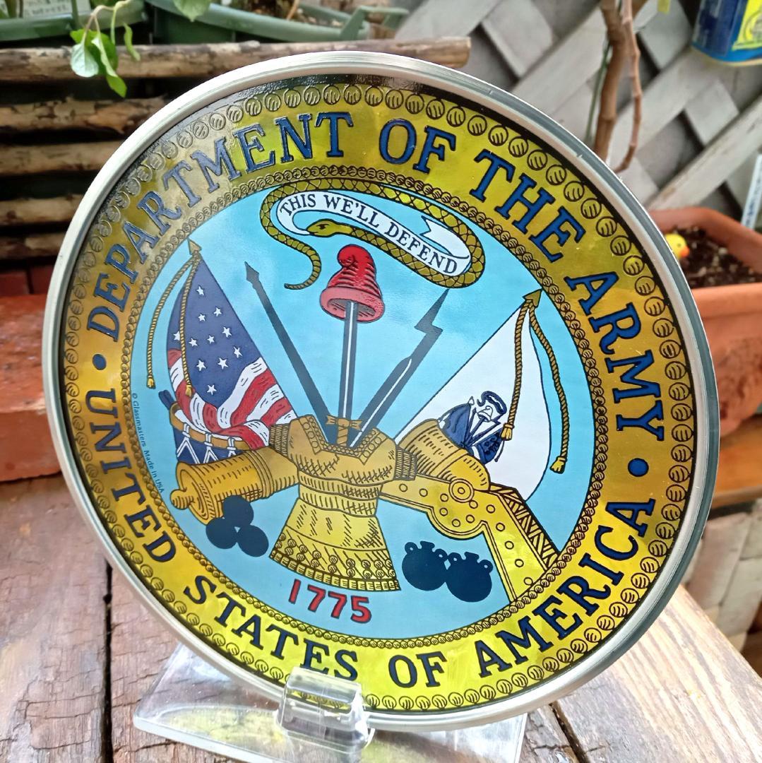 新品アメリカ陸軍省 エンブレム ステンドグラス グラスマスターズ社
