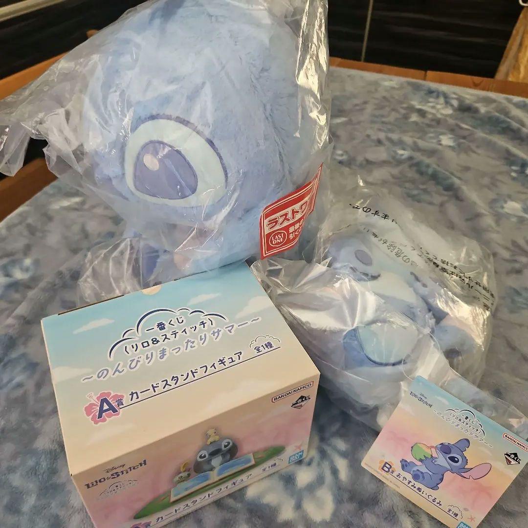 リロ&スティッチビッグぬいぐるみ　カードスタンドフィギュア