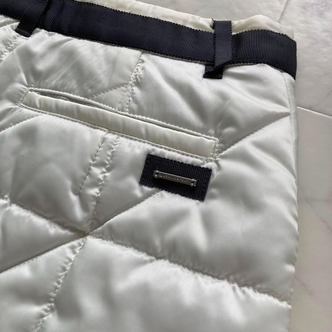 定価41800円【新品】レディース36ランバンスポール 中綿キルトスカート白