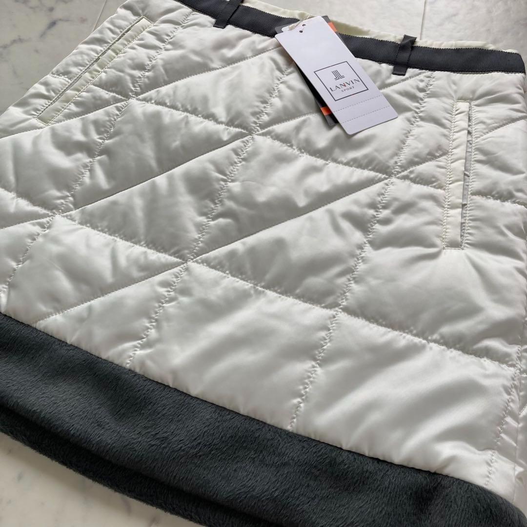 定価41800円【新品】レディース36ランバンスポール 中綿キルトスカート白