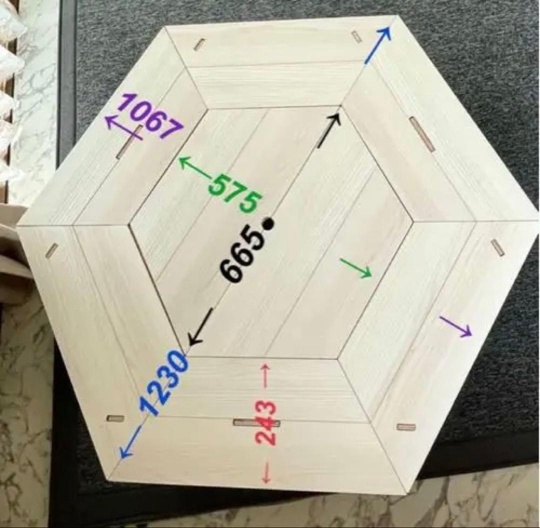 天板付き！ヘキサゴンテーブル/ヘキサテーブル/キャンプテーブル/焚き火テーブル/