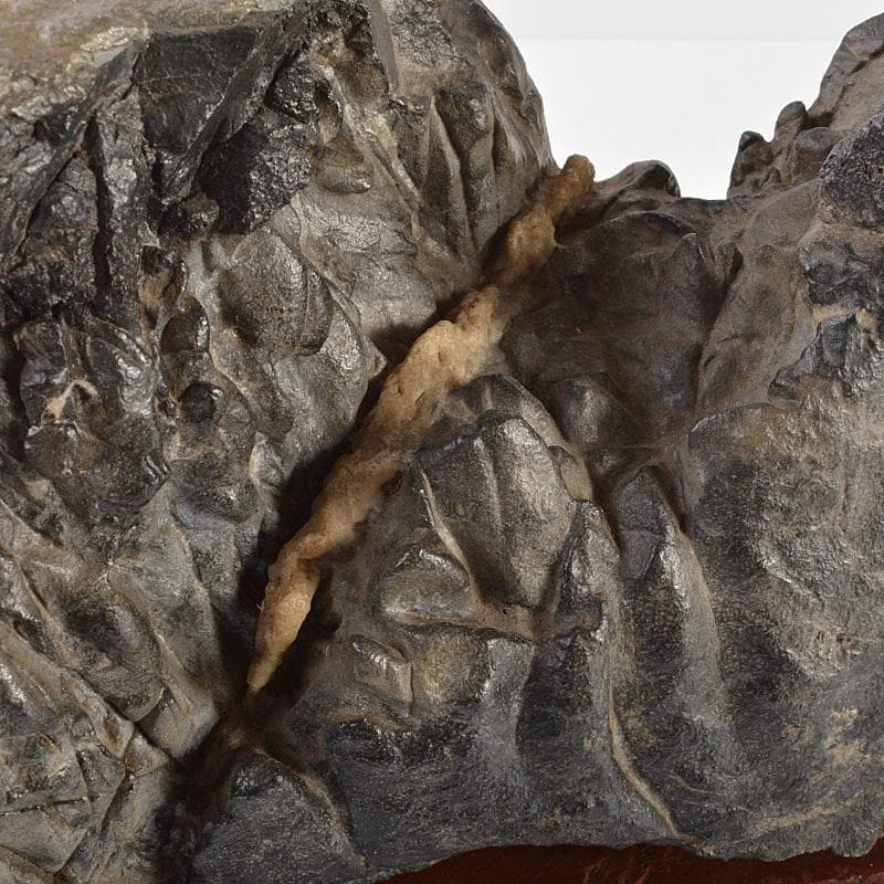 天然石　鑑賞石　太湖石　霊壁石　置物　重さ約5.4kg　唐木台付　CR7169F