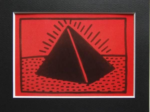 Keith Haring、No.24、希少画集画、新品額装付、状態良好