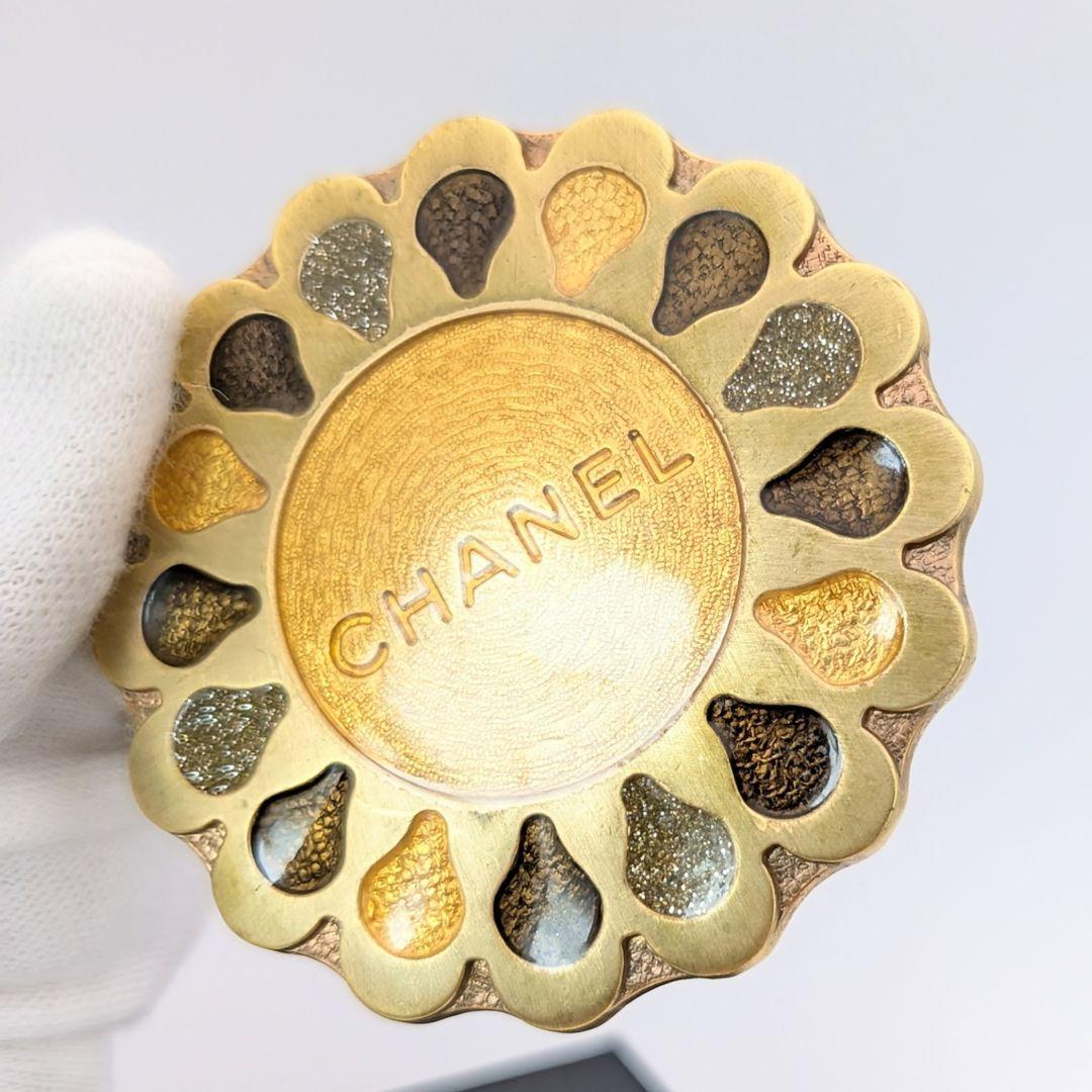 希少 シャネル CHANEL 2way フラワー グリポワ ブローチ トップ